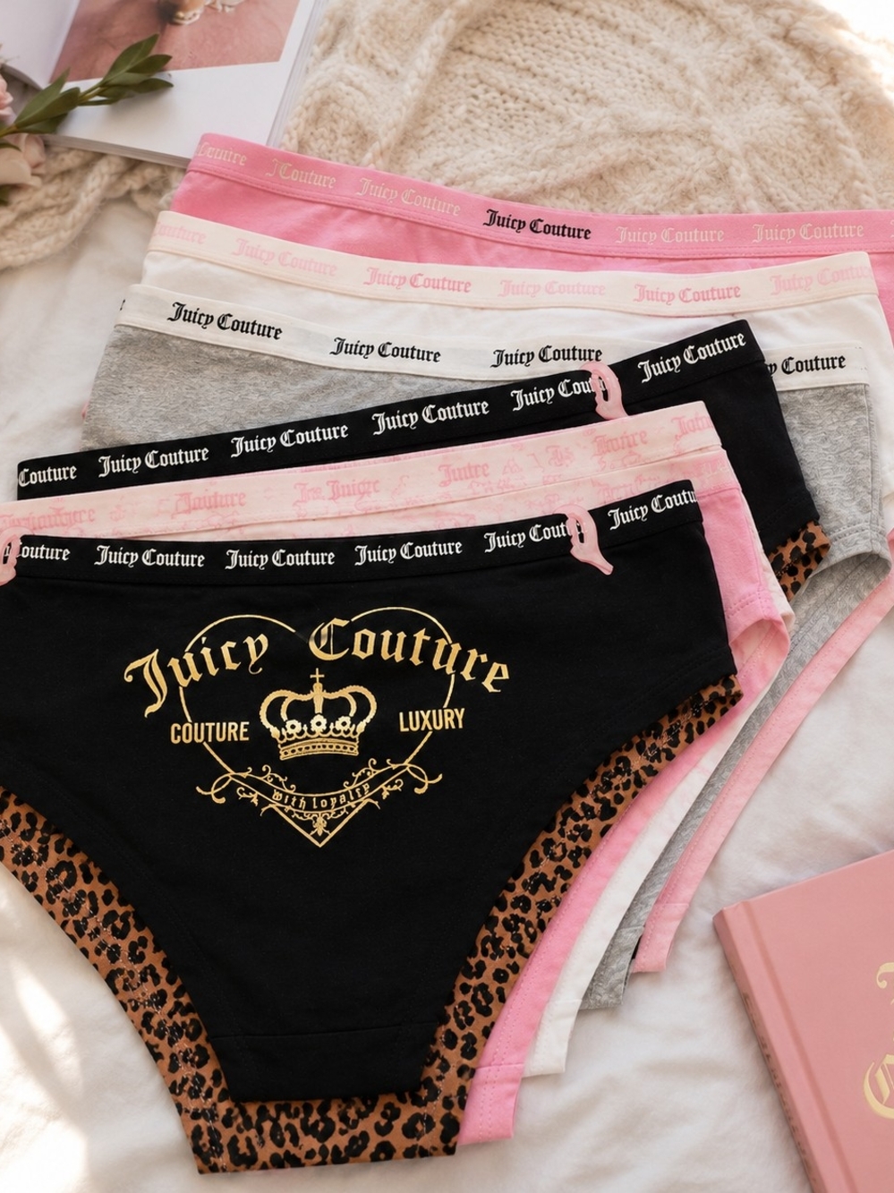 Juicy Couture Intimates 7-Pack Panties XL NWT